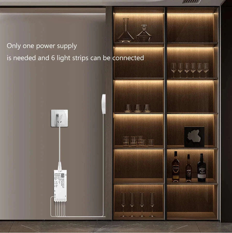 Under Cabinet COB LED Strip Light with Touch Dimmer-2PCS LED Strip / Neutral White / EU Power Plug|2m