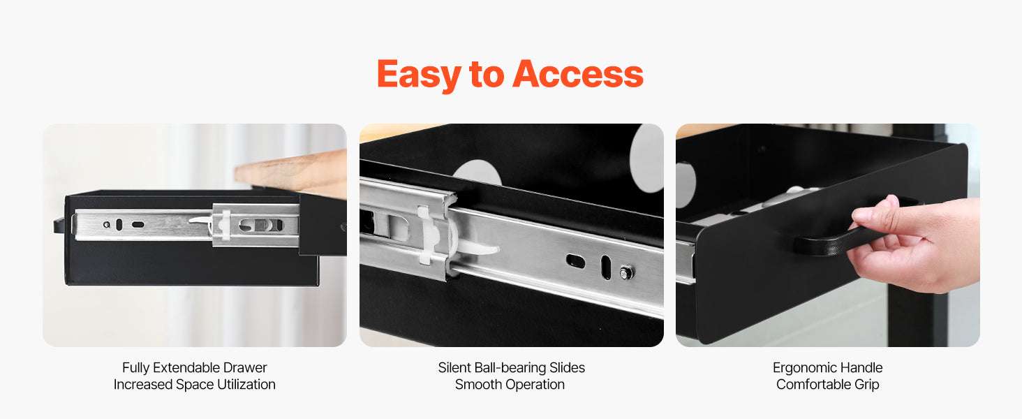 Under Desk Pull-Out Drawer Organizer with Smooth Slide Storage-13 in / United States