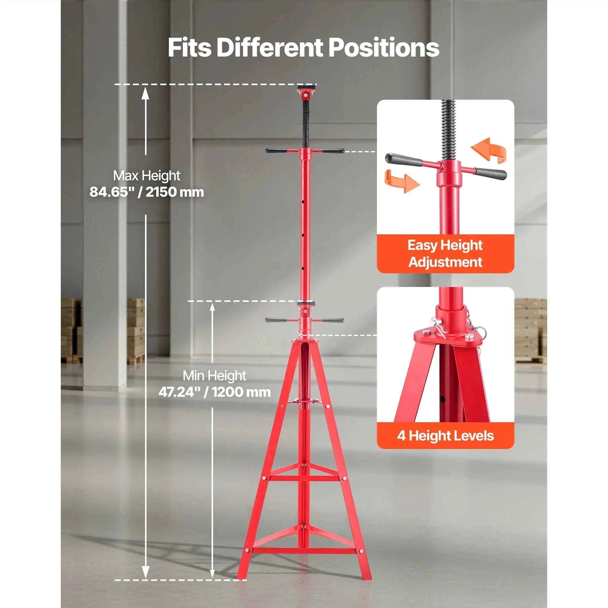 Under Hoist Tripod Stand 2 Ton Adjustable Height-2T / United States