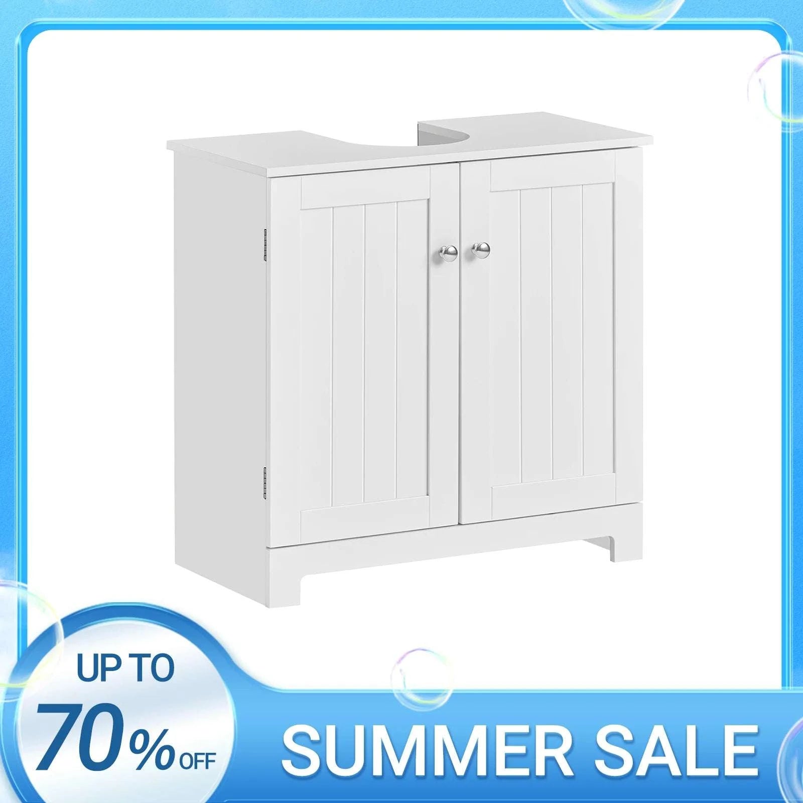 Under Sink Bathroom Cabinet with U-Shape Storage 60x60x30cm-Dark Grey / GERMANY
