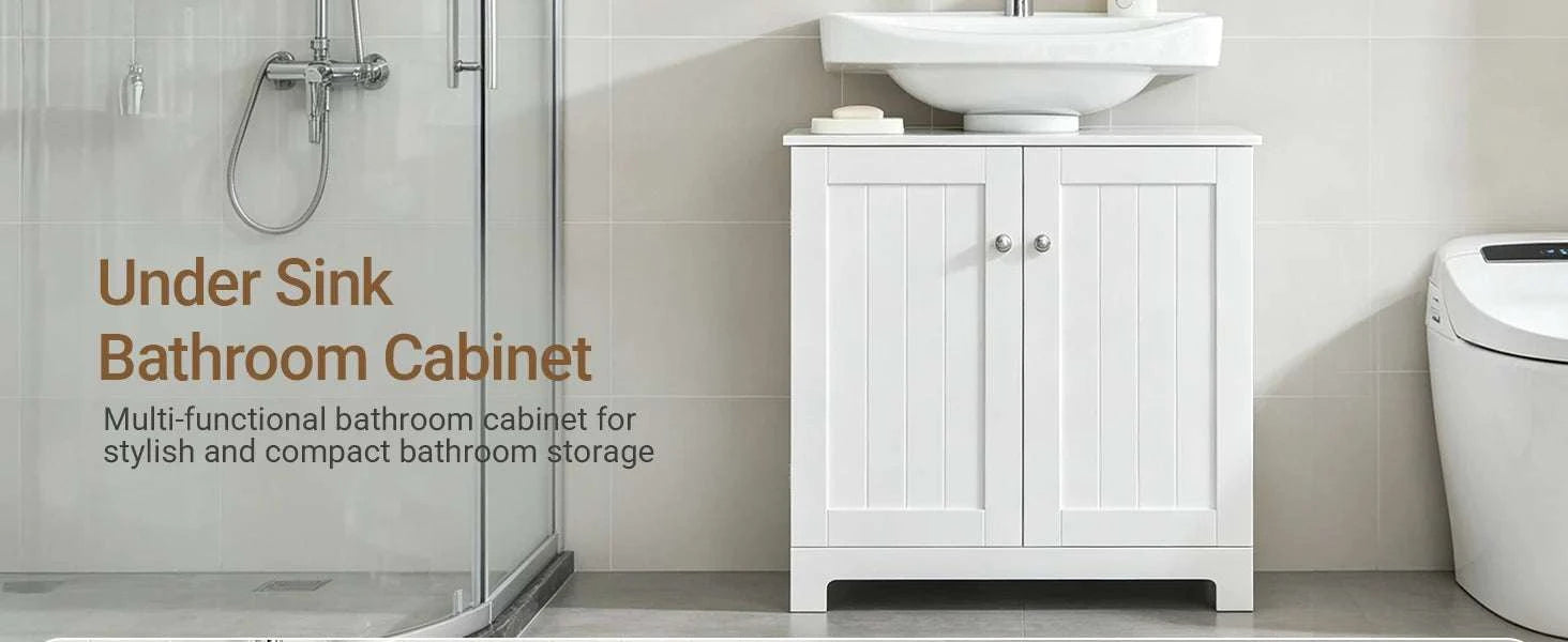 Under Sink Bathroom Cabinet with U-Shape Storage 60x60x30cm-Dark Grey / GERMANY