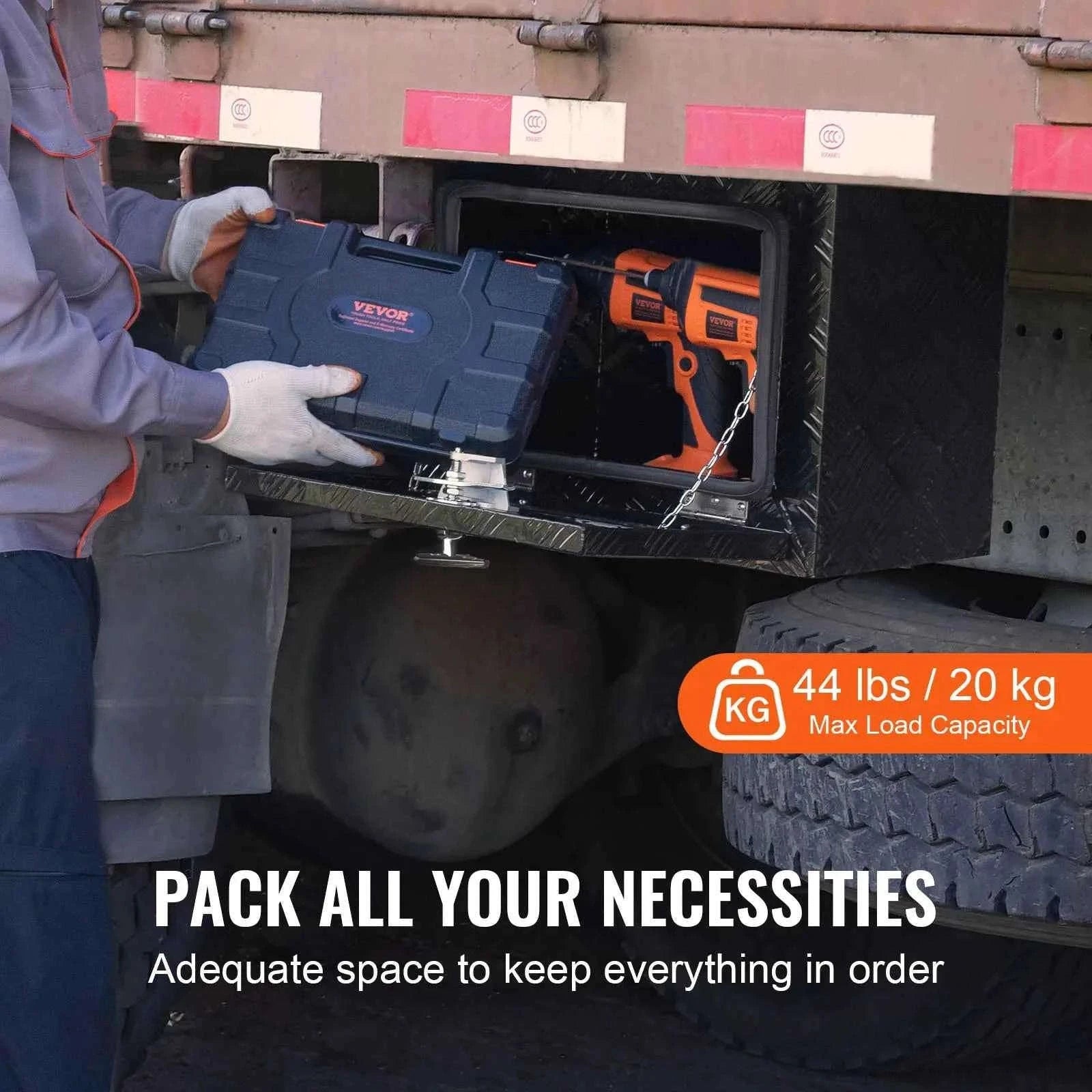 Underbody Truck Storage Box with Lock and Keys-48x24x24 inch / United States