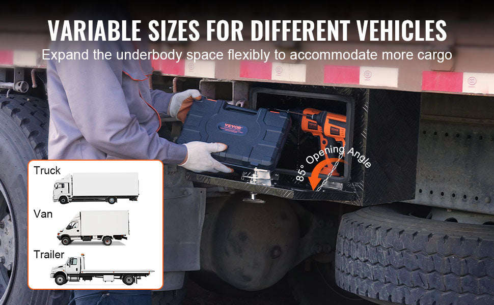 Underbody Truck Storage Box with Lock and Keys-48x24x24 inch / United States