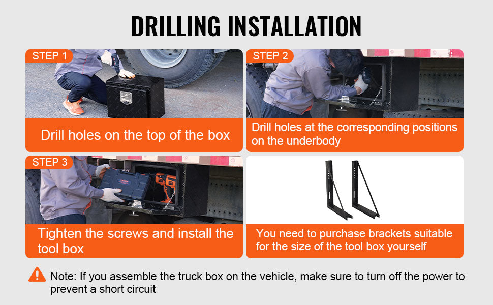 Underbody Truck Storage Box with Lock and Keys