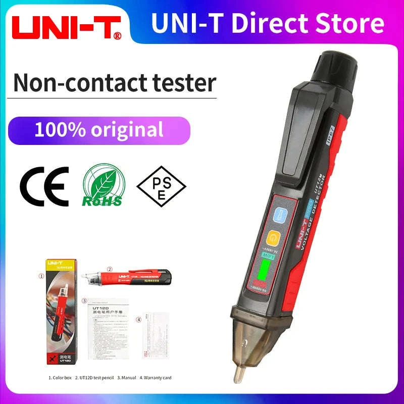 UNI-T Non-Contact Voltage Tester Pen UT12 Series-UT12E