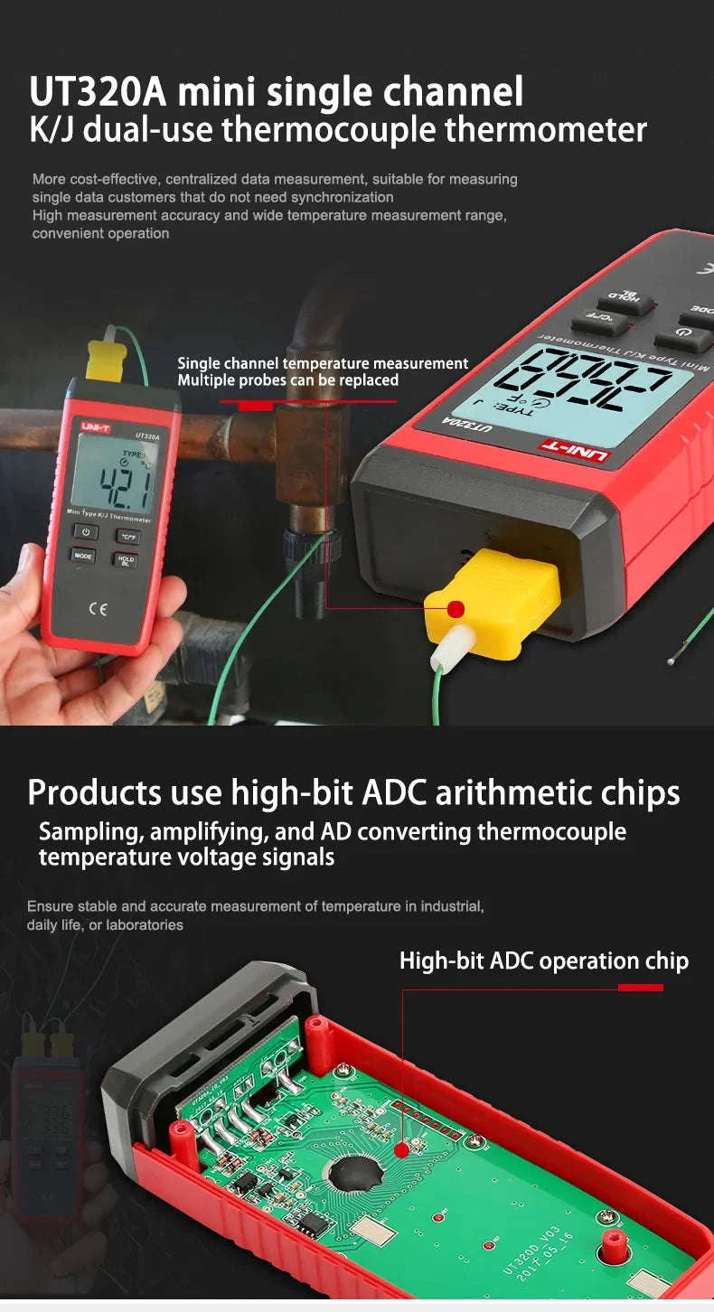 UNI-T UT320D Dual Channel Thermometer-UT320A