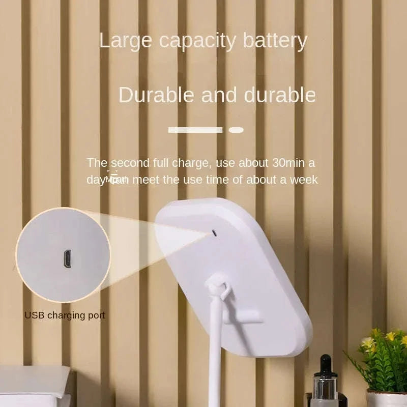 Unique Designer Vanity Mirror with Three-Color LED Light-White