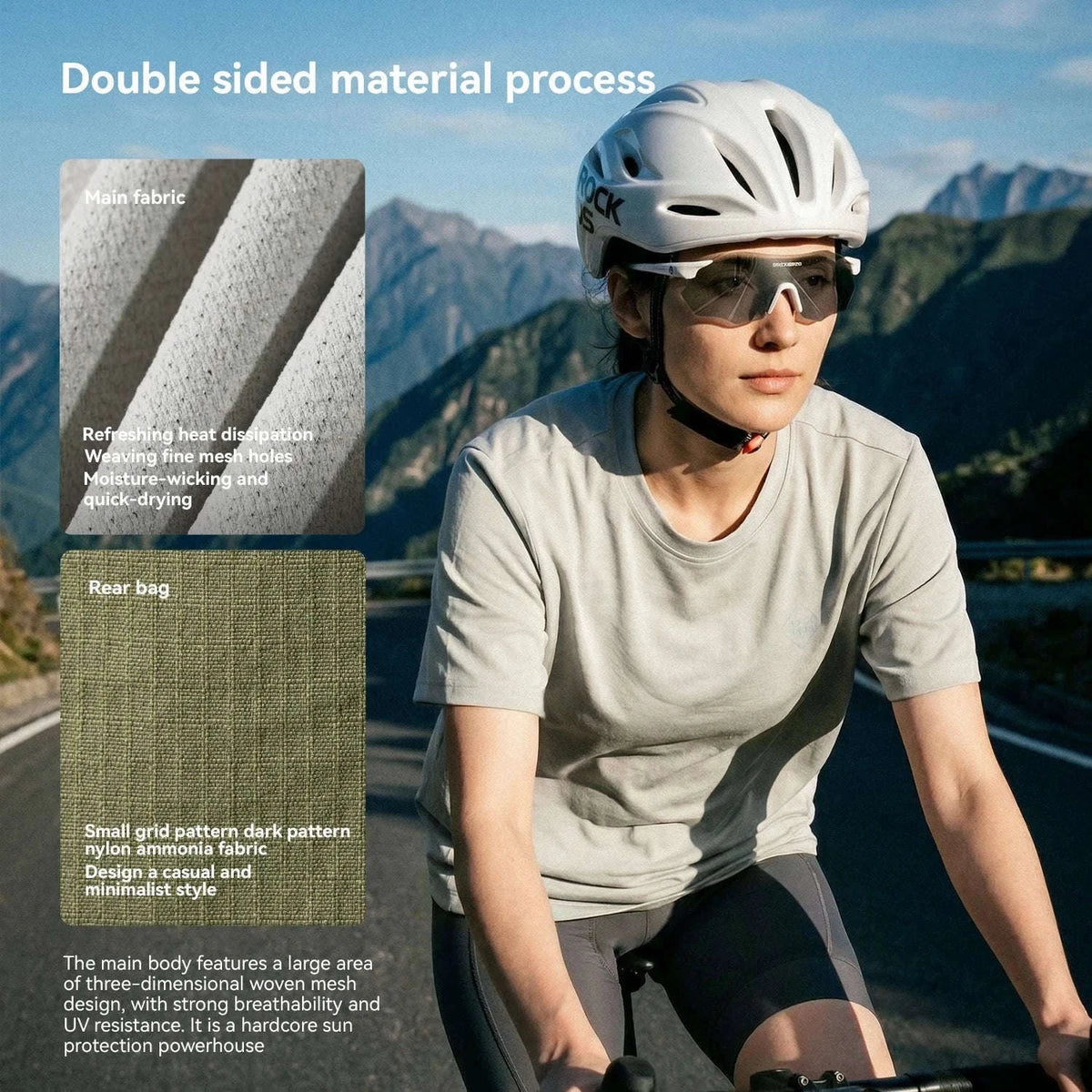 Unisex Cycling Jersey with Pockets and UV Protection-YDDX017-1 / XL