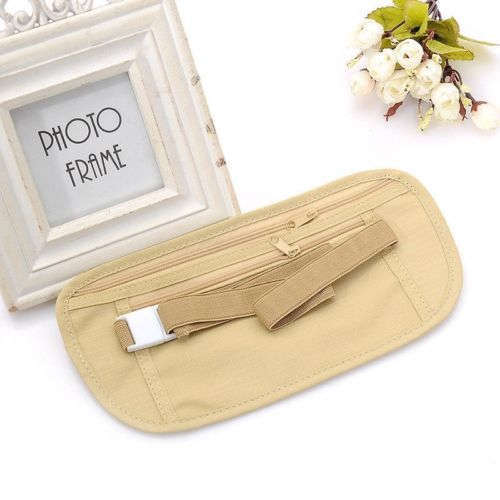 Unisex Travel Waist Pouch with Hidden Security Storage-black