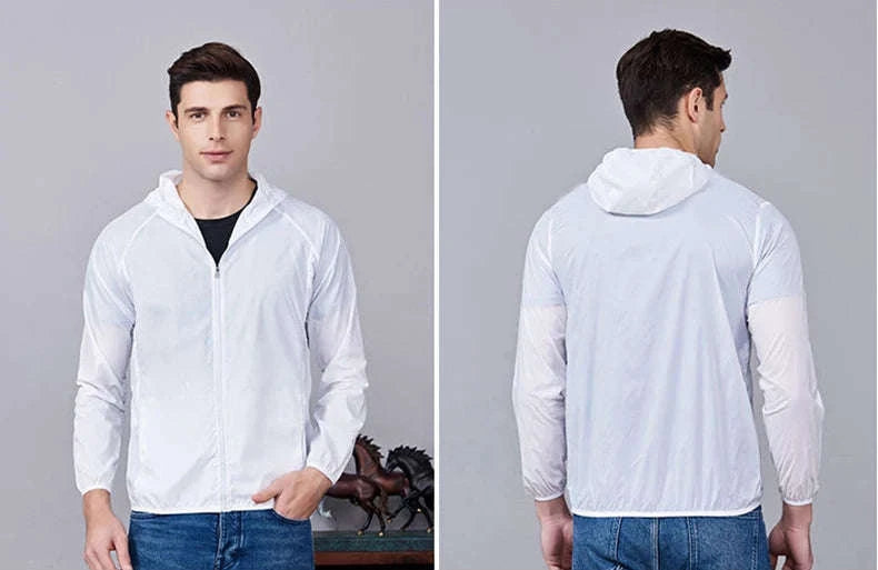 Unisex Waterproof Hiking Jacket-Unisex White / XXXL