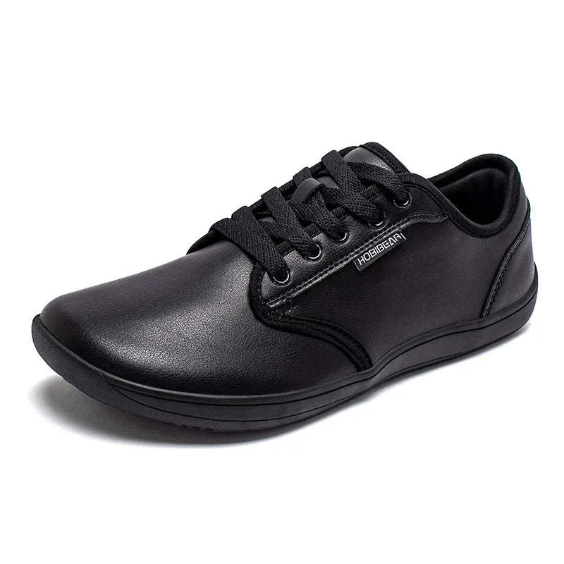 Unisex Wide Barefoot Shoes Zero Drop Minimalist Sneakers-Black White / 46