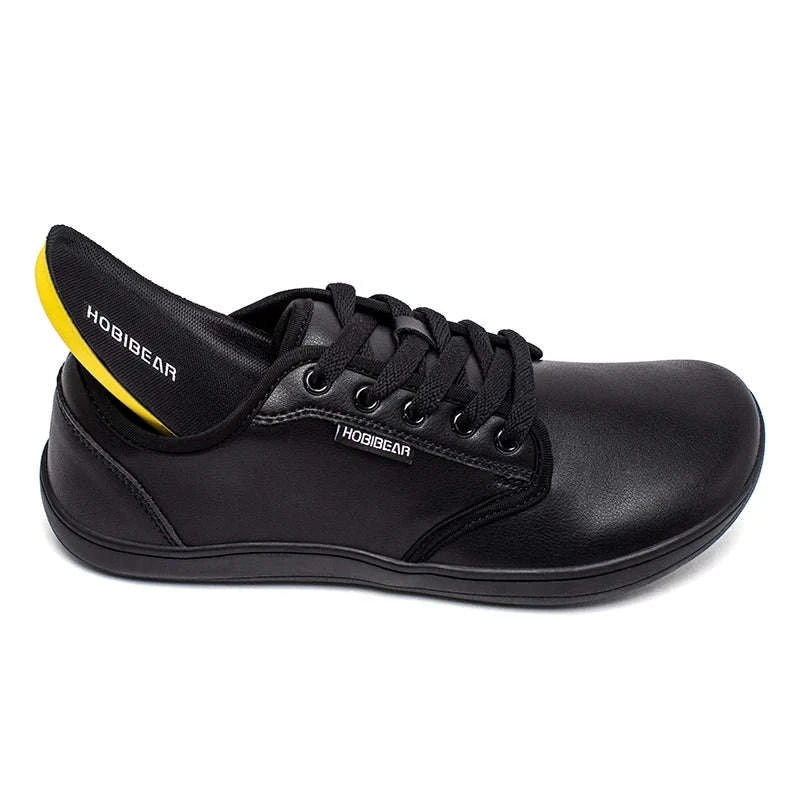 Unisex Wide Barefoot Shoes Zero Drop Minimalist Sneakers-Black White / 46