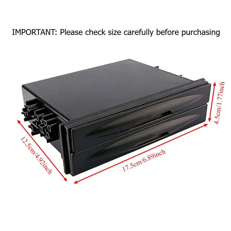 Universal 1 DIN Car Cup Holder Storage Box-Germany / Red