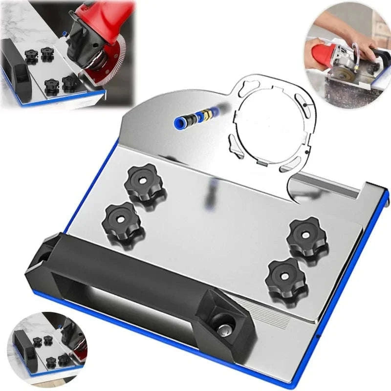 Universal 100° Angle Grinder Stand for Tile 45° Chamfer Cutting-Silver