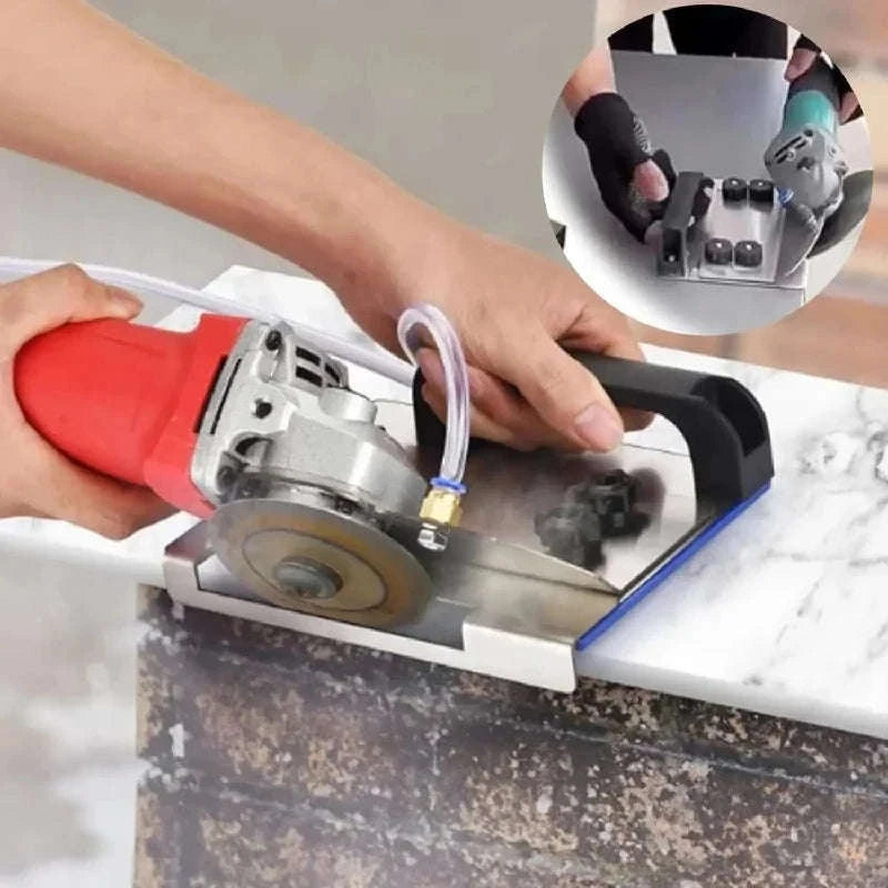 Universal 100° Angle Grinder Stand for Tile 45° Chamfer Cutting-Silver