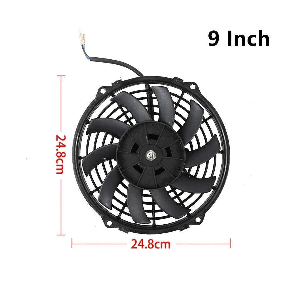 Universal 12V Car Radiator Cooling Fan 7-16 Inch-14inch