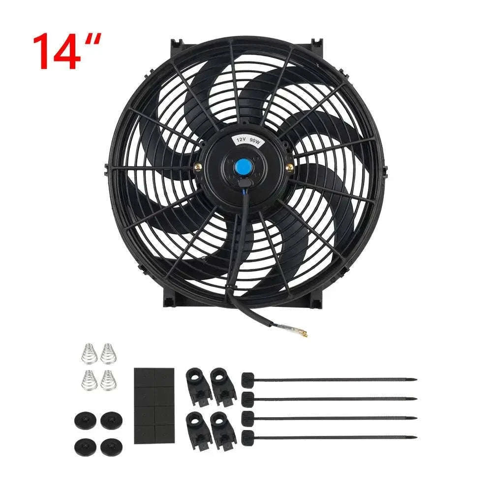 Universal 12V Car Radiator Cooling Fan 7-16 Inch-14inch