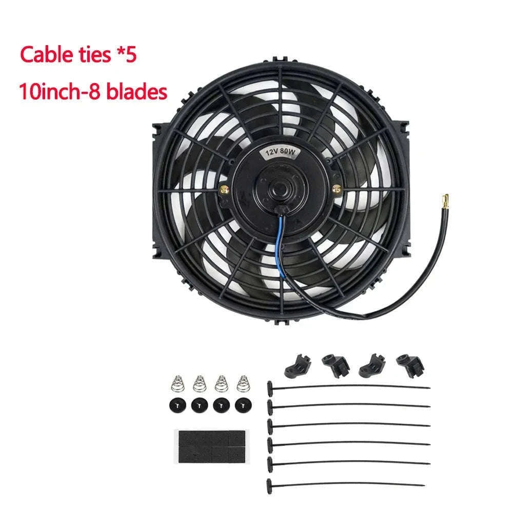 Universal 12V Car Radiator Cooling Fan 7-16 Inch-14inch