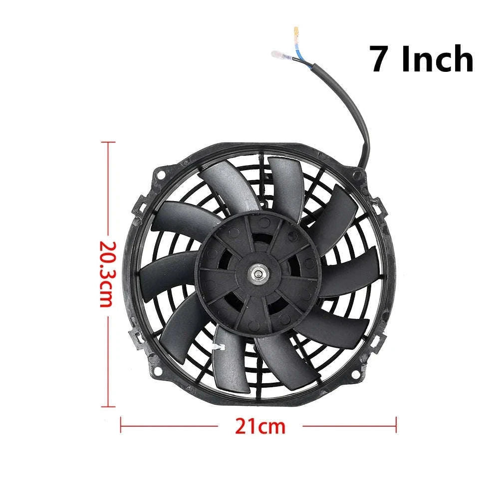 Universal 12V Car Radiator Cooling Fan 7-16 Inch-14inch