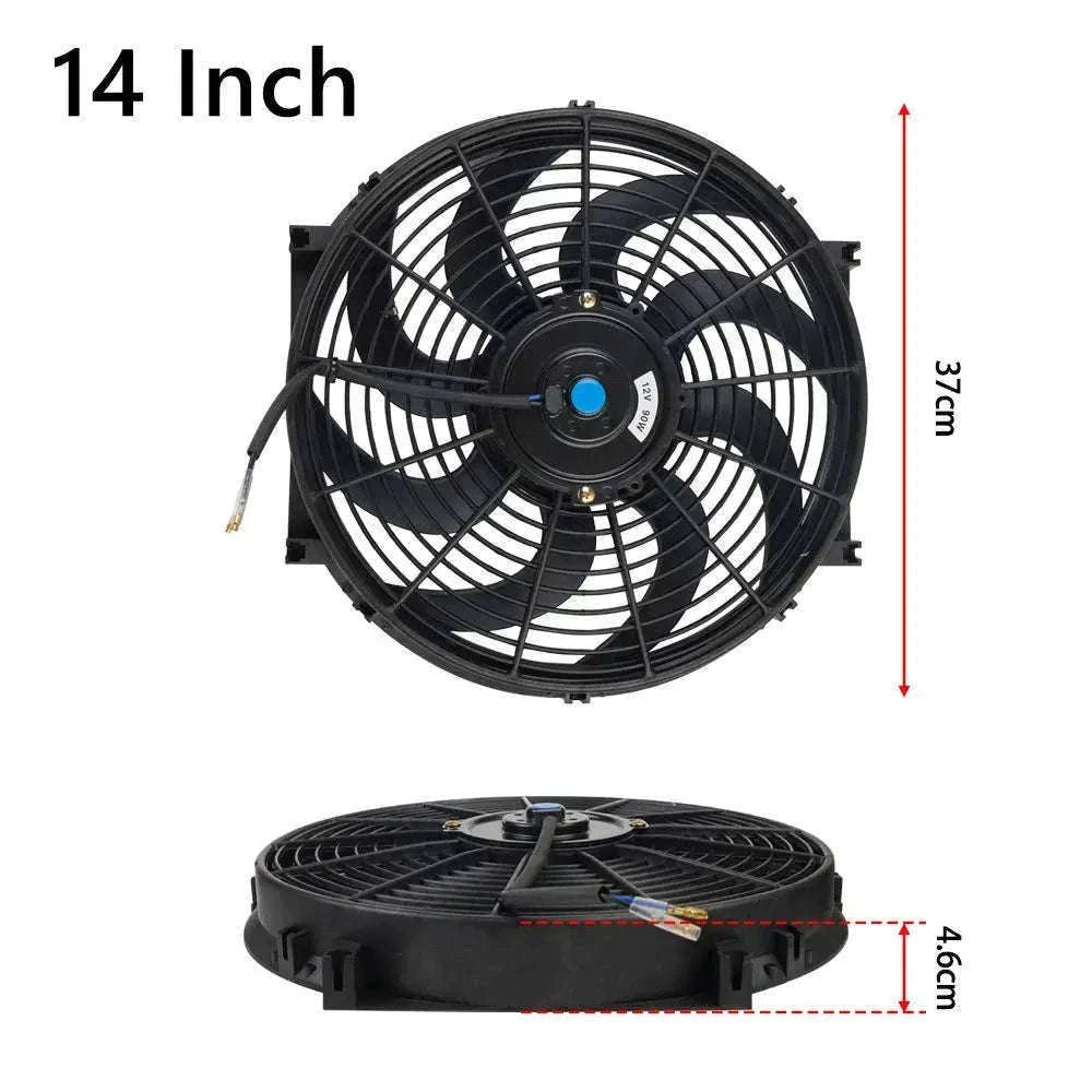 Universal 12V Car Radiator Cooling Fan 7-16 Inch-14inch