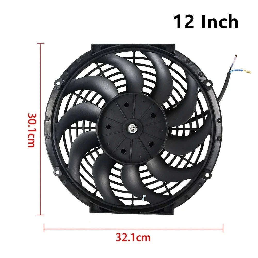 Universal 12V Car Radiator Cooling Fan 7-16 Inch-14inch
