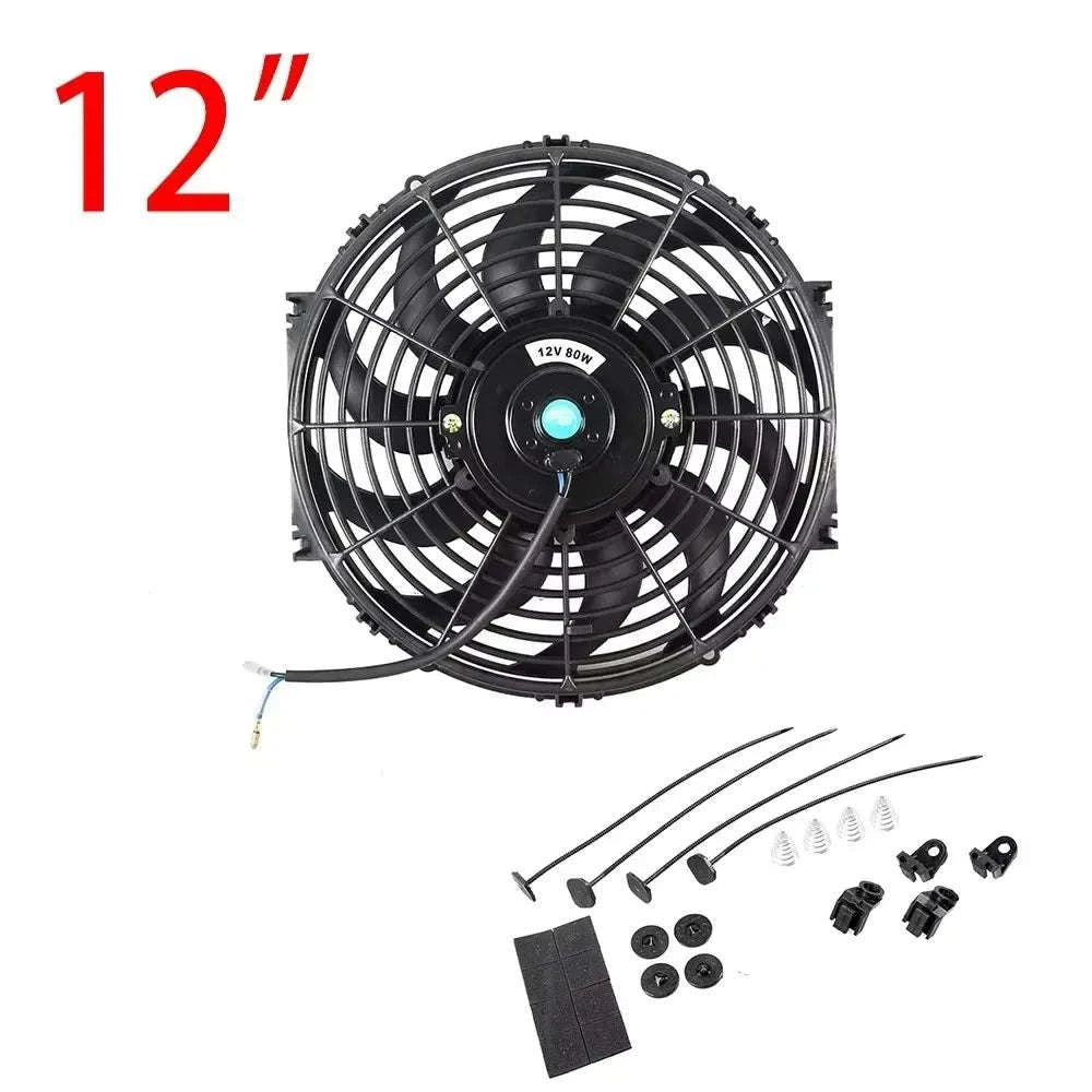 Universal 12V Car Radiator Cooling Fan Kit-7inch