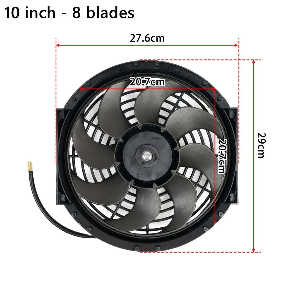 Universal 12V Car Radiator Cooling Fan Kit-7inch