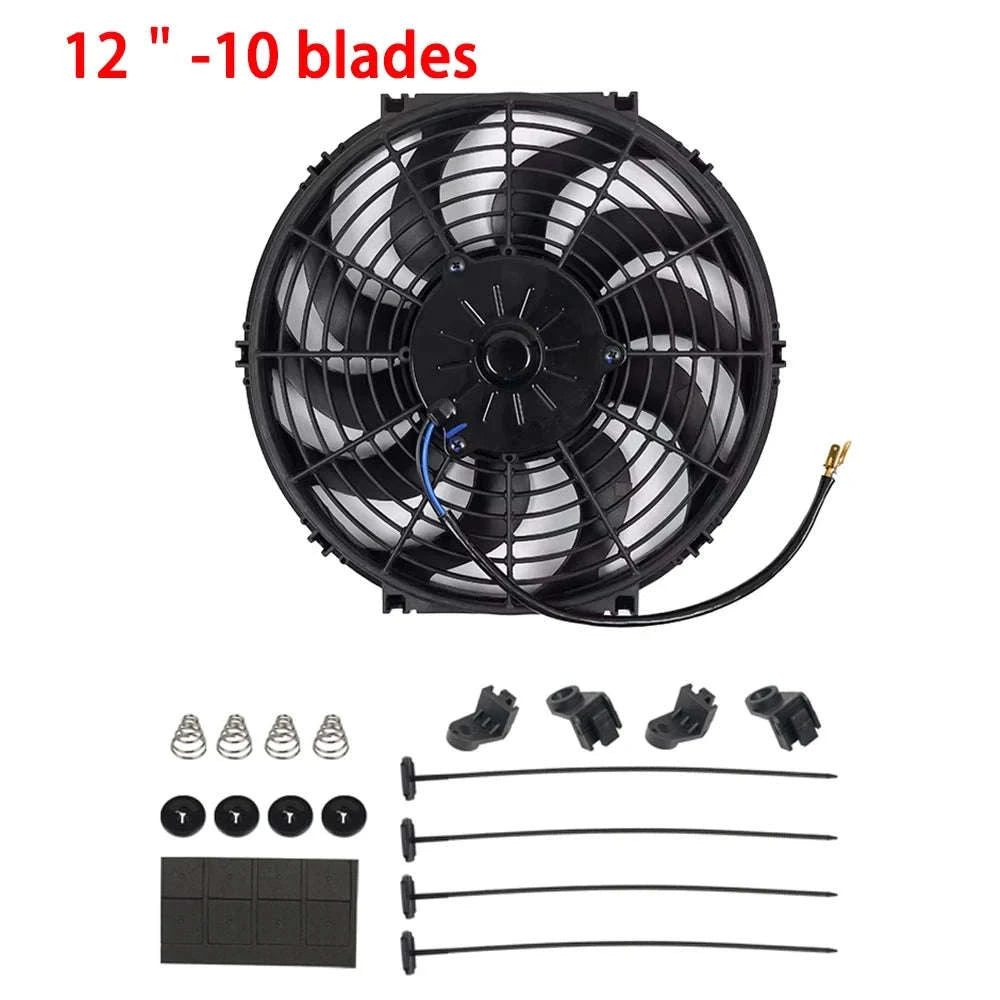 Universal 12V Car Radiator Cooling Fan Kit-7inch