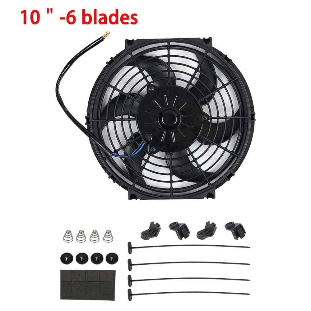 Universal 12V Car Radiator Cooling Fan Kit-7inch