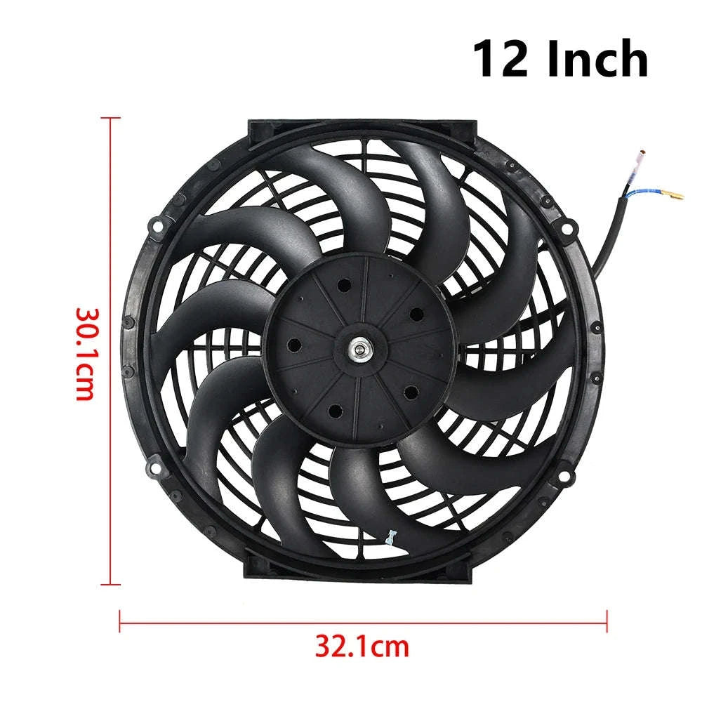 Universal 12V Car Radiator Cooling Fan Kit-7inch