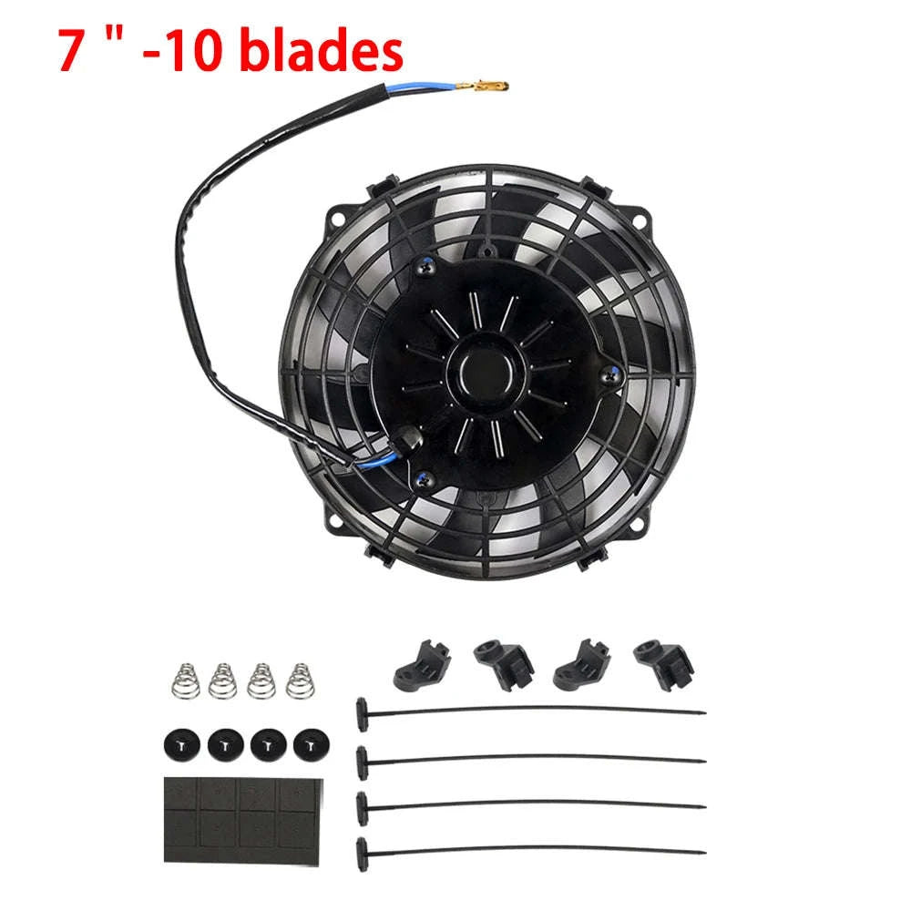 Universal 12V Car Radiator Cooling Fan Kit-7inch