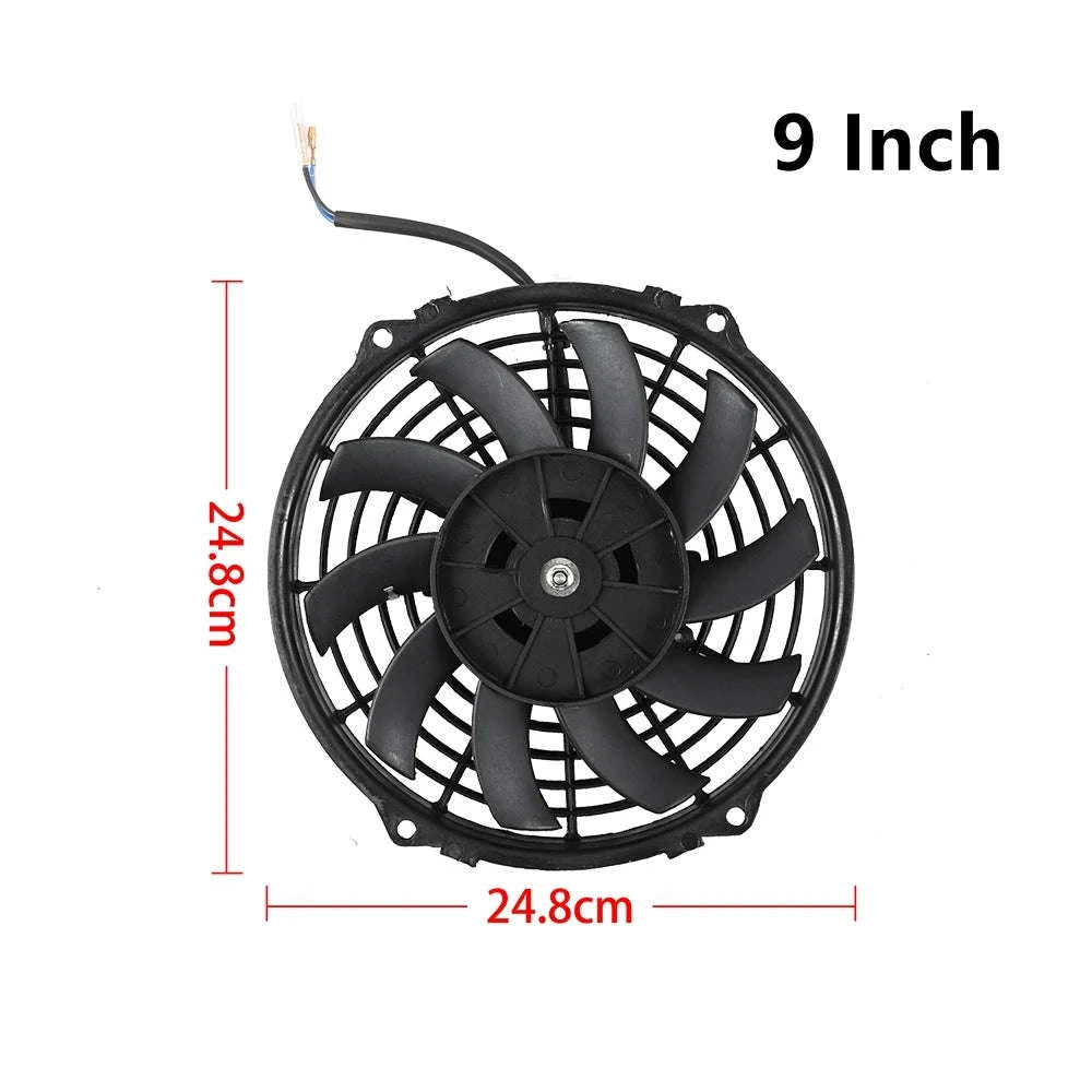 Universal 12V Car Radiator Cooling Fan Kit-7inch
