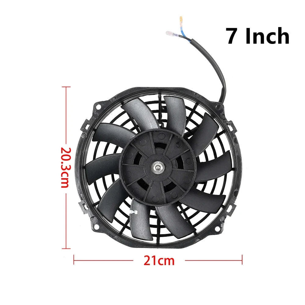 Universal 12V Car Radiator Cooling Fan Kit-7inch
