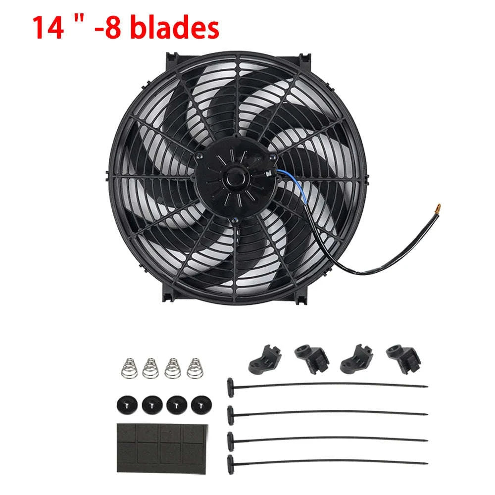 Universal 12V Car Radiator Cooling Fan Kit-7inch