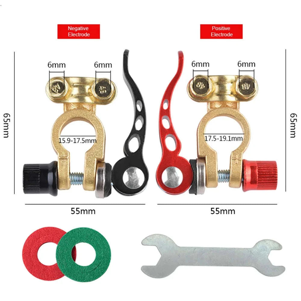 Universal 2-Piece 12V 24V Battery Terminals Clamps-Style 2 / Germany