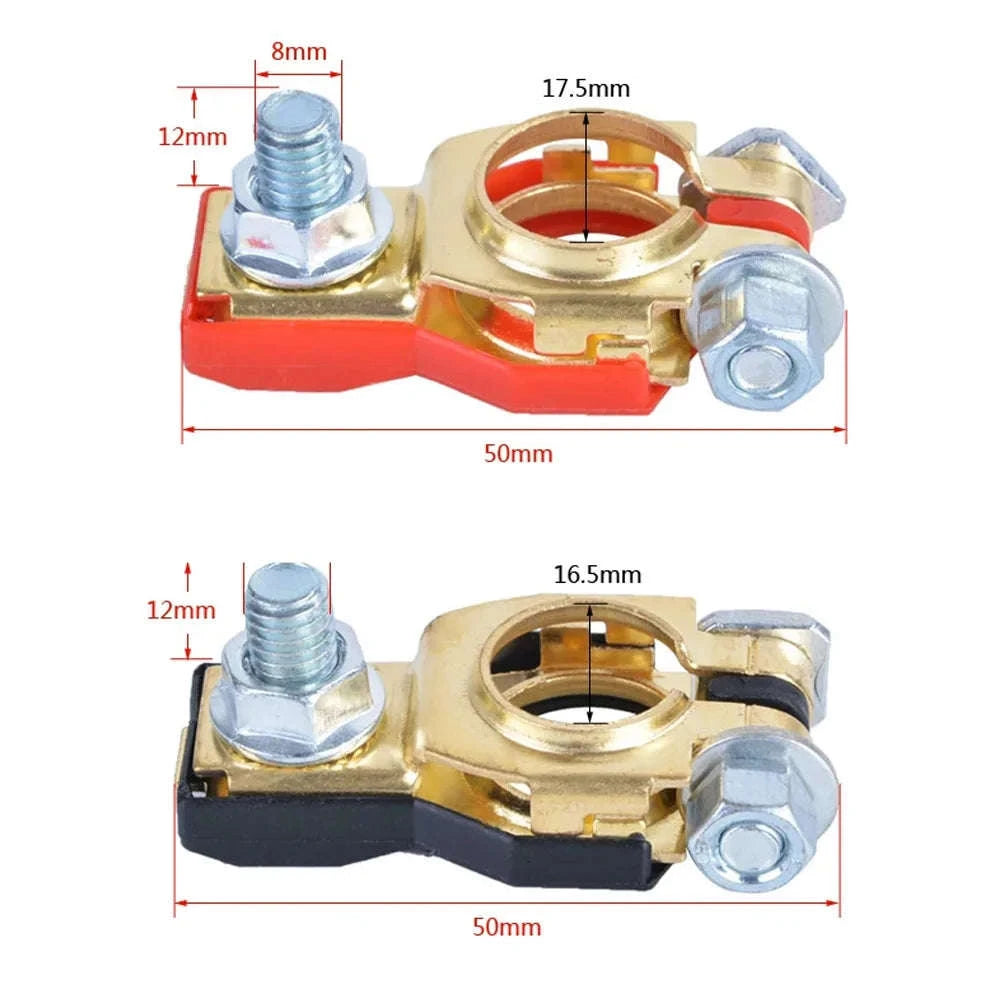 Universal 2-Piece 12V 24V Battery Terminals Clamps-Style 2 / Germany