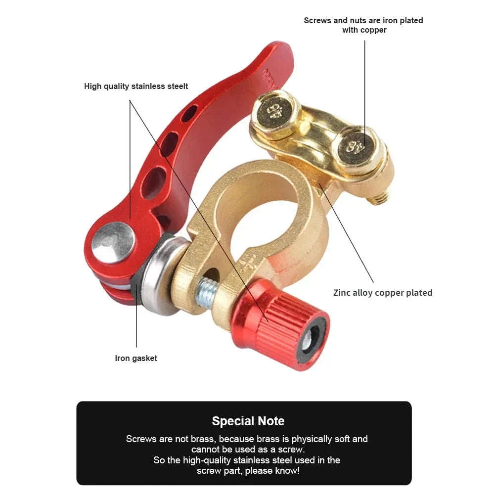 Universal 2-Piece 12V 24V Battery Terminals Clamps-Style 2 / Germany
