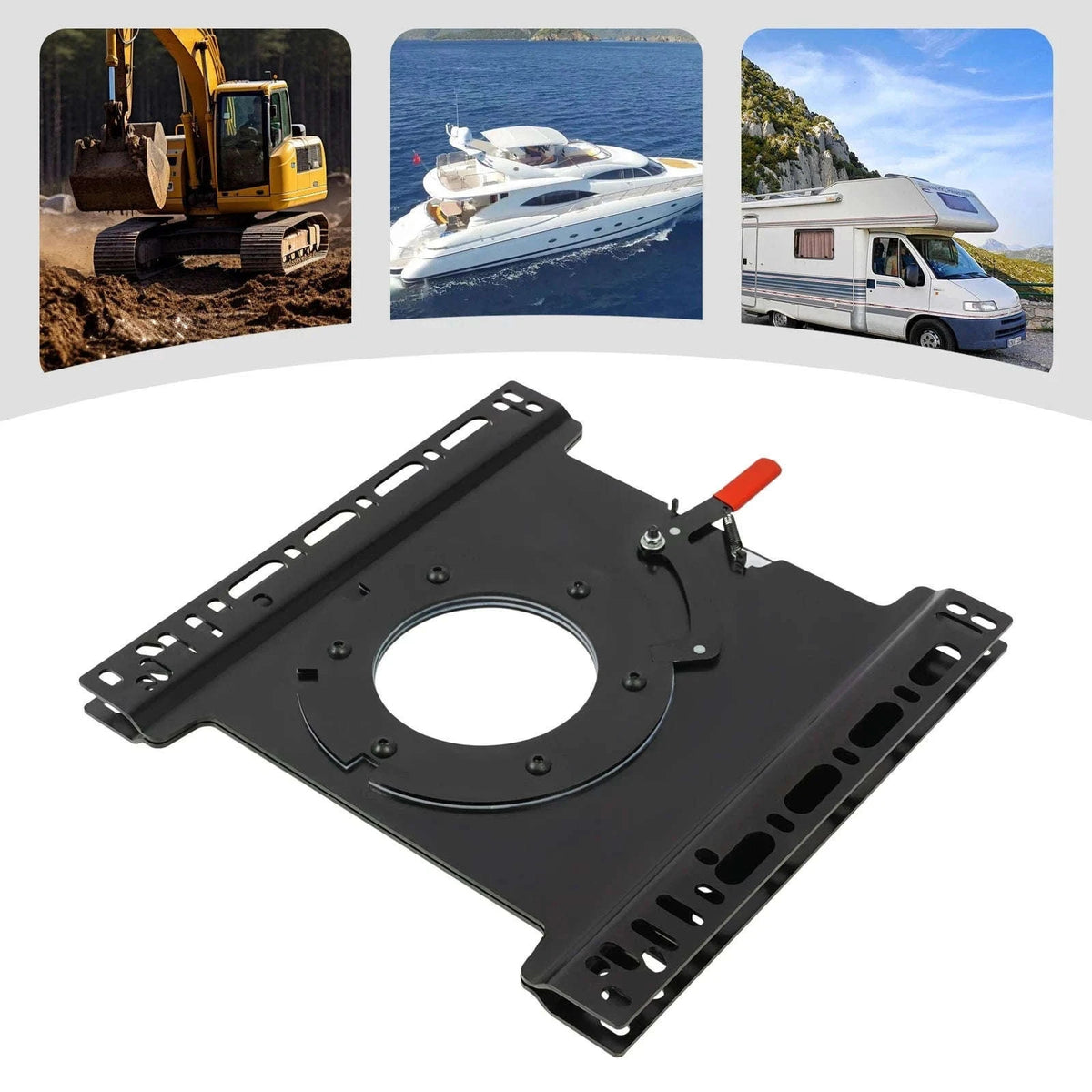 Universal 360 Degree Seat Swivel Base for RV, Caravan and Bus-Universal / United States