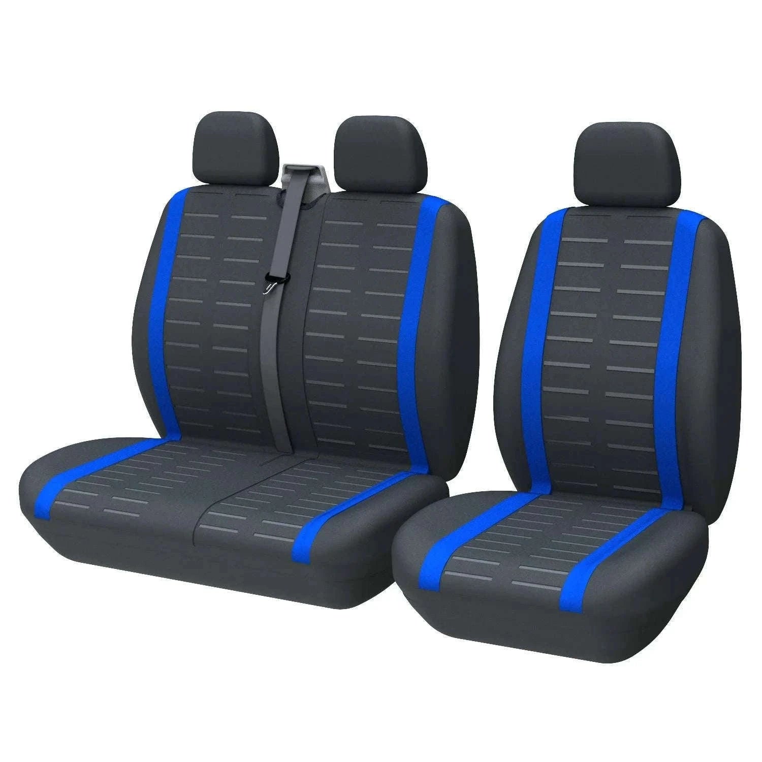 Universal 3D Stripe Seat Covers for Vans and Trucks-Red