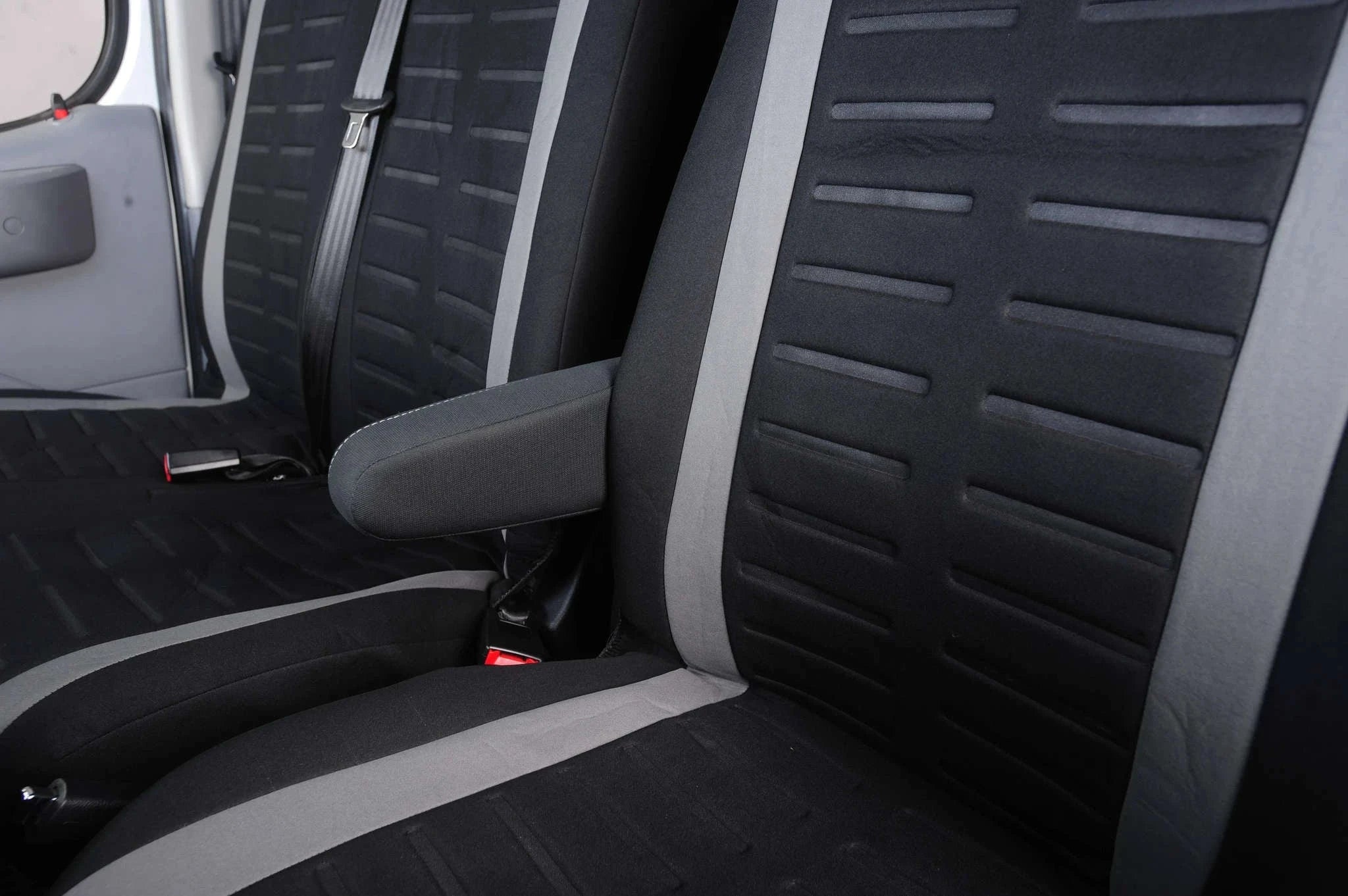 Universal 3D Stripe Seat Covers for Vans and Trucks-Red