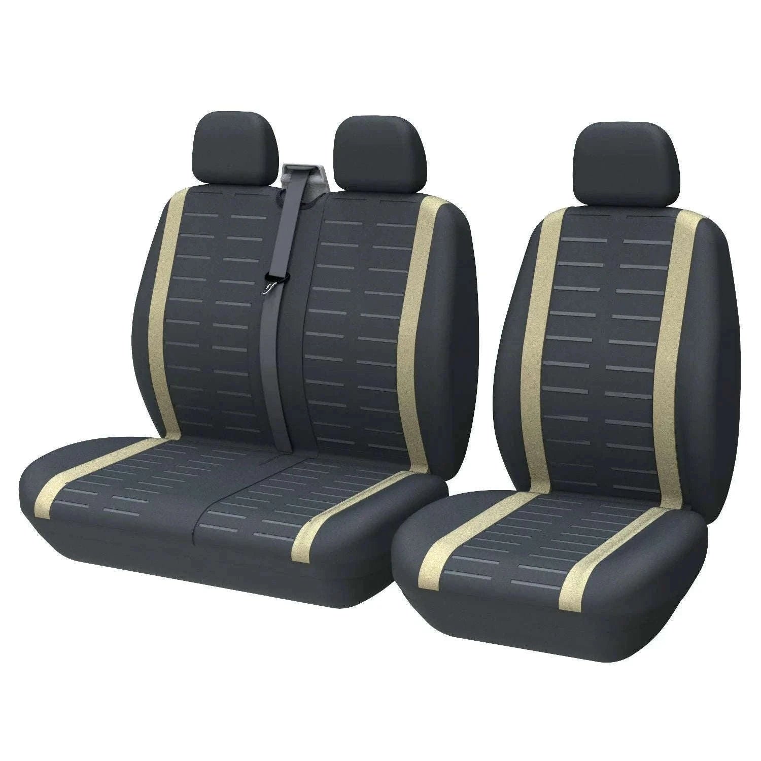 Universal 3D Stripe Seat Covers for Vans and Trucks-Red