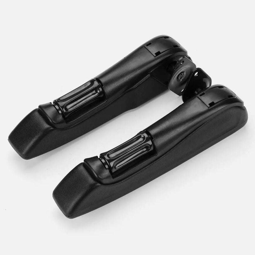 Universal Adjustable Car Seat Armrest Pair Kit PU Leather-black / Germany