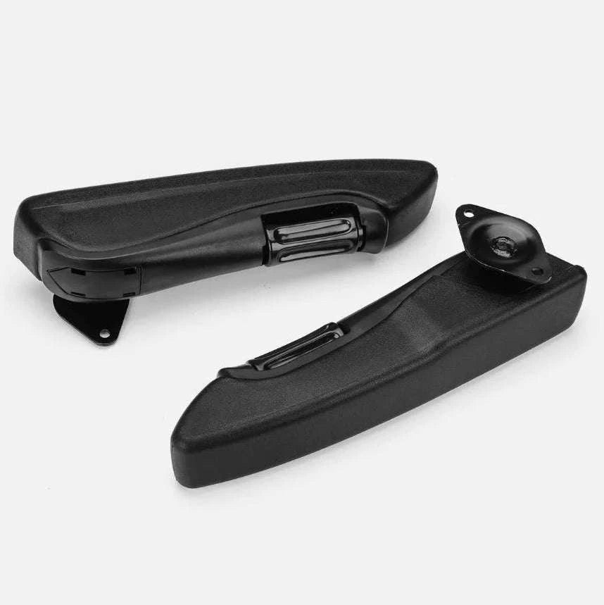 Universal Adjustable Car Seat Armrest Pair Kit PU Leather-black / Germany
