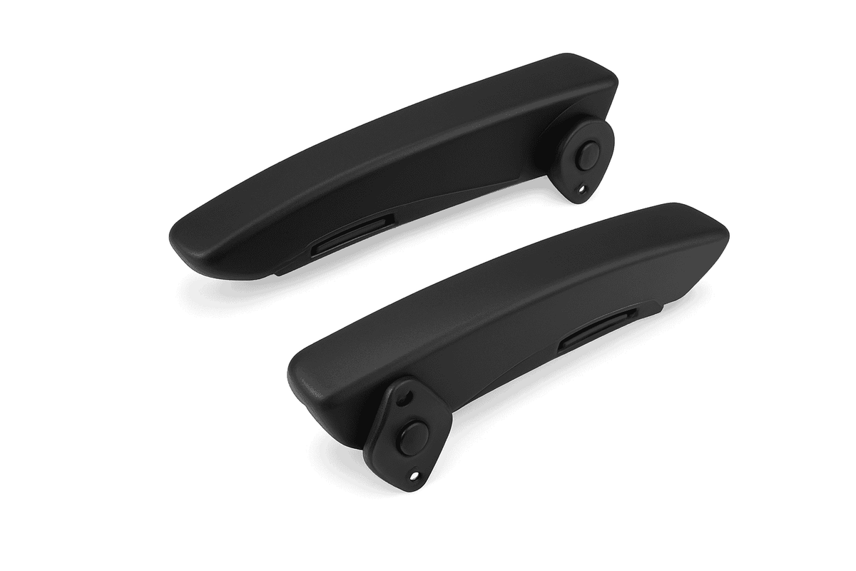Universal Adjustable Car Seat Armrest Pair Kit PU Leather-black / Germany