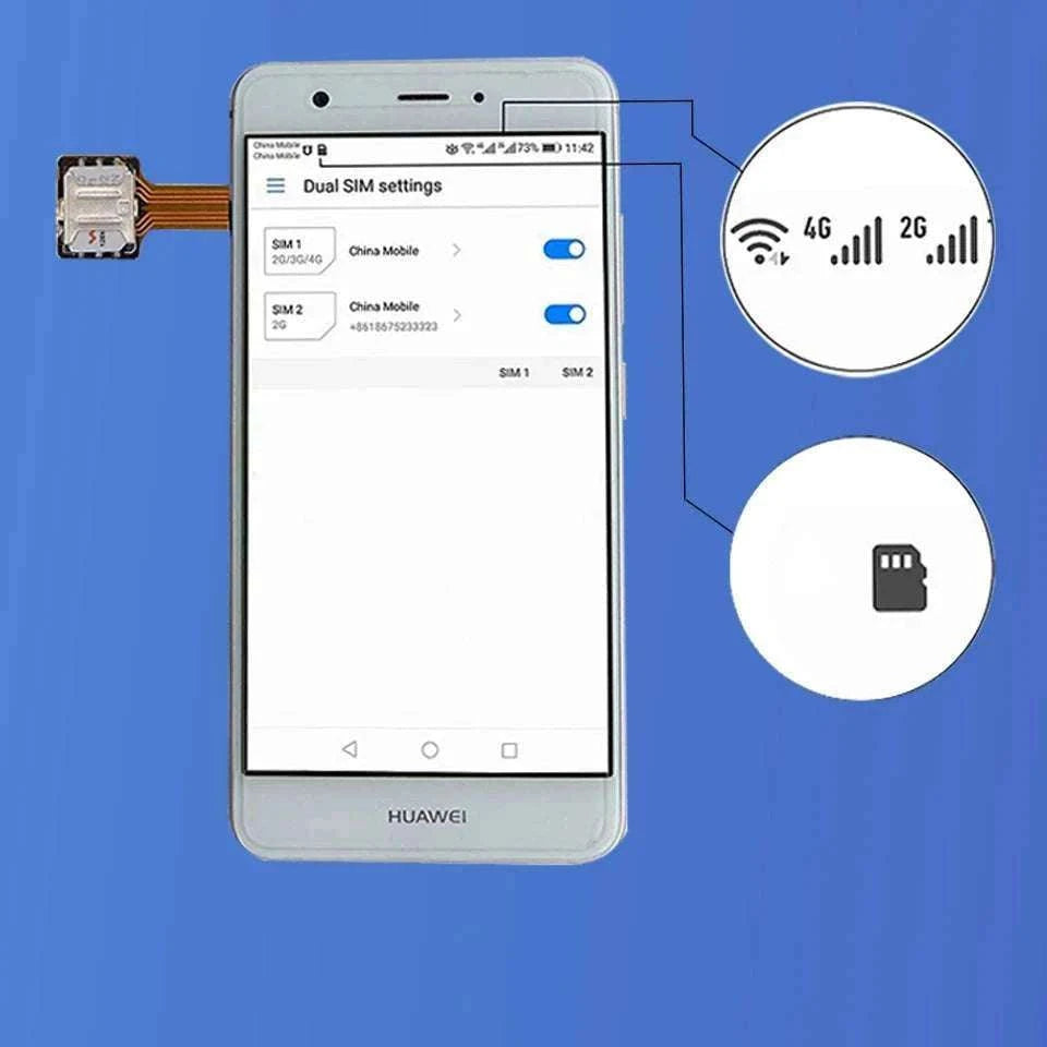 Universal Android Phone TF & Dual SIM Card Adapter-ONE NANO