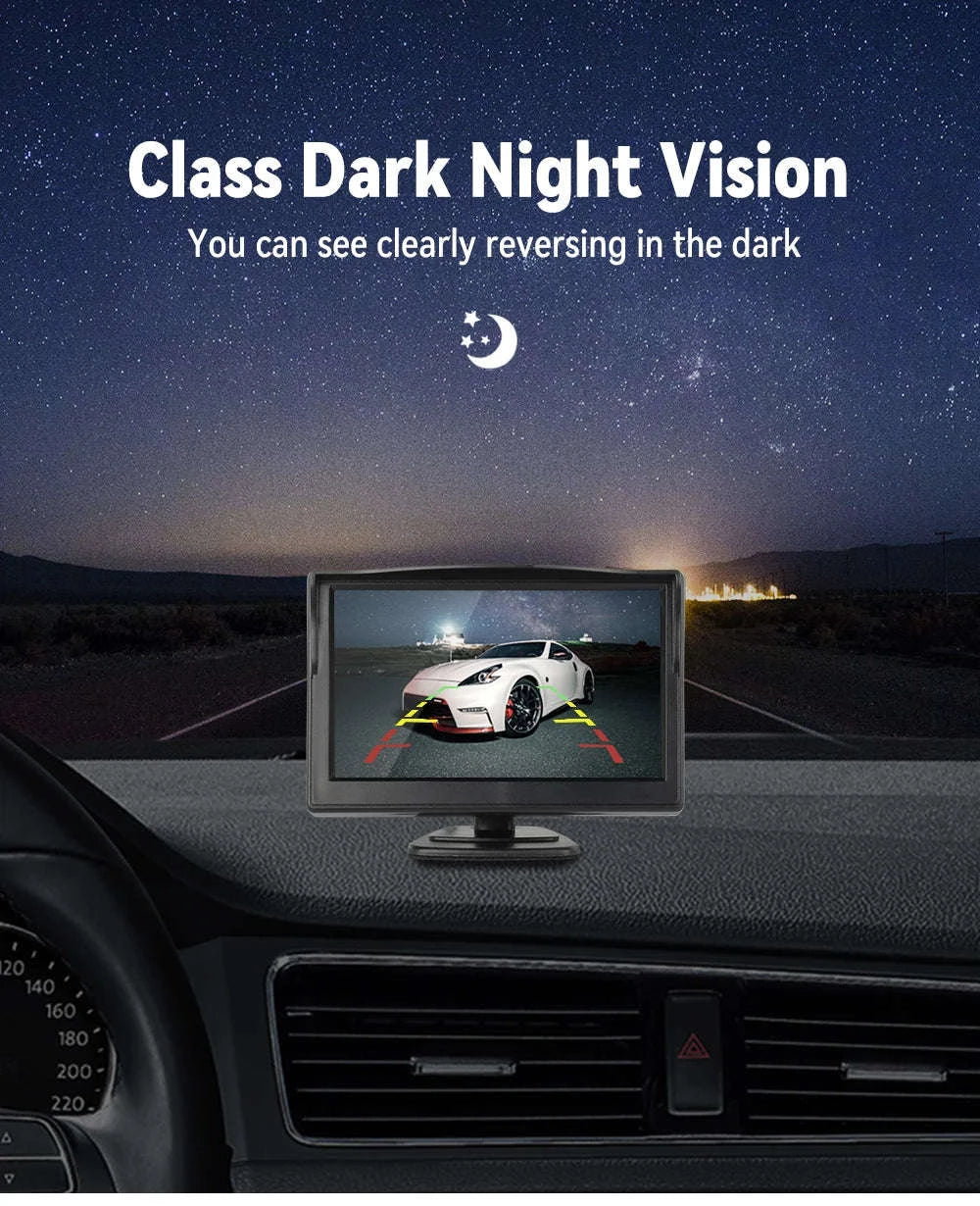 Universal Backup Car Rear View Camera with 5 Inch Monitor-4.3inch 6M