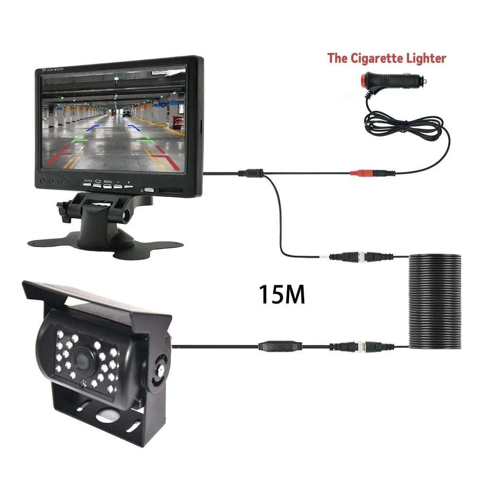 Universal Backup Car Rear View Camera with 5 Inch Monitor-4.3inch 6M