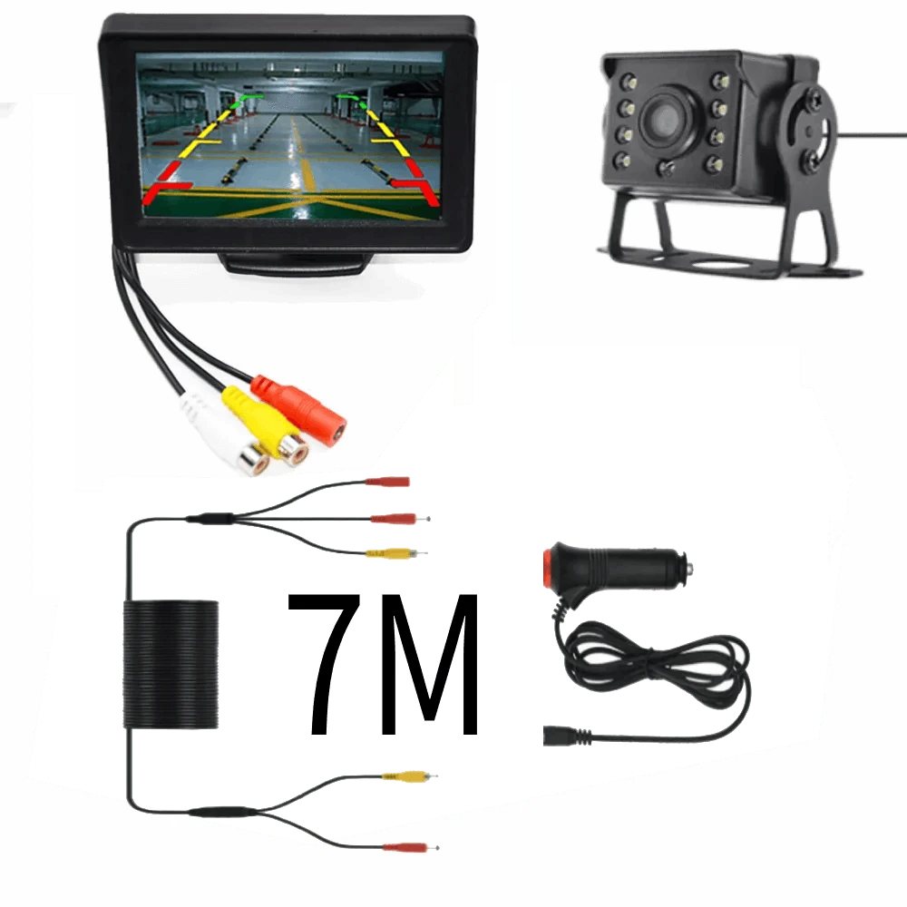 Universal Backup Car Rear View Camera with 5 Inch Monitor-4.3inch 6M
