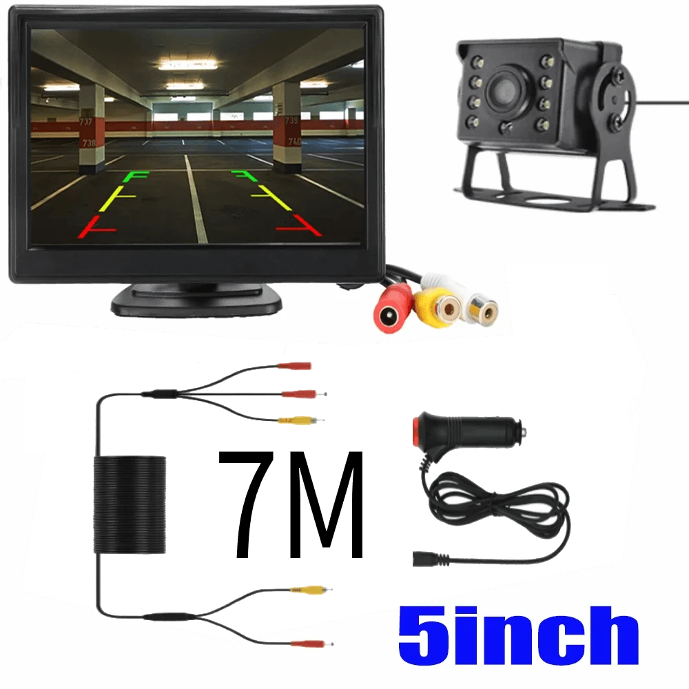 Universal Backup Car Rear View Camera with 5 Inch Monitor-4.3inch 6M