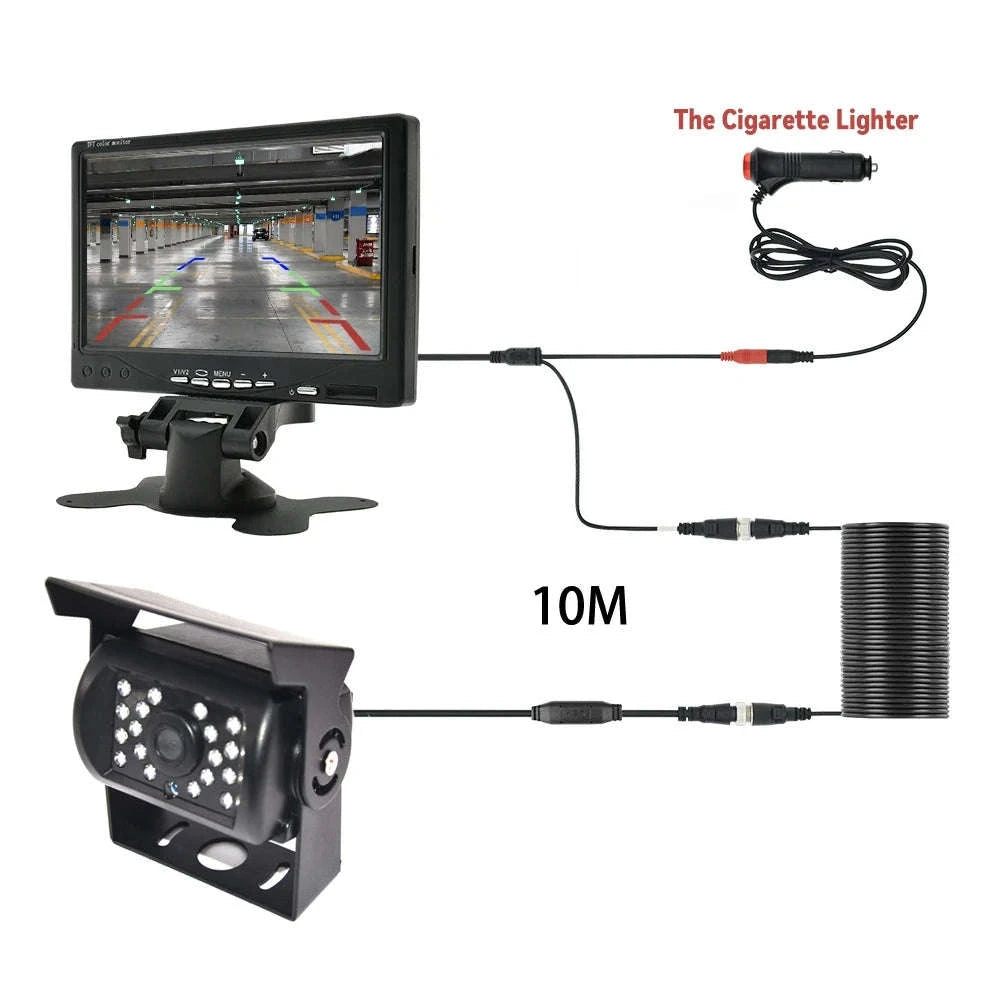 Universal Backup Car Rear View Camera with 5 Inch Monitor-4.3inch 6M